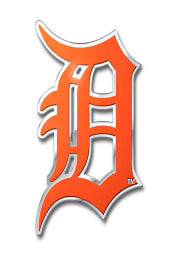 Sports Licensing Solutions Detroit Tigers Aluminum Color Car Emblem - Orange