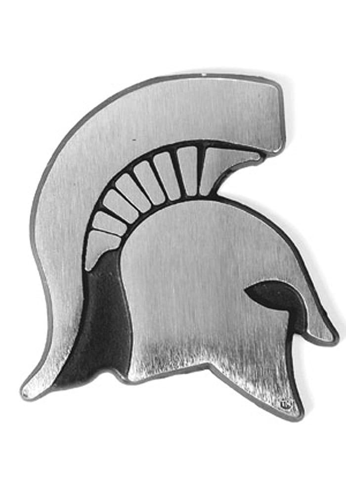 Michigan State Spartans Stainless Car Emblem - Silver