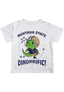 Vive La Fete Montana State Bobcats Youth White Dino-Riffic Short Sleeve T-Shirt
