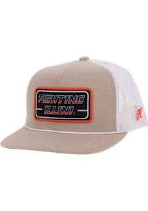Hooey Illinois Fighting Illini Brown 5 Panel Snapback Mens Snapback Hat