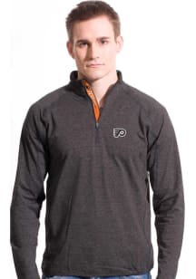 Levelwear Philadelphia Flyers Mens Charcoal Metro Long Sleeve 1/4 Zip Pullover