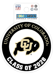 Colorado Buffaloes Class of 2028 Durable Stickers - Black