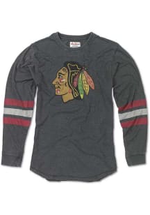 Chicago Blackhawks Black Thompson Long Sleeve Fashion T Shirt