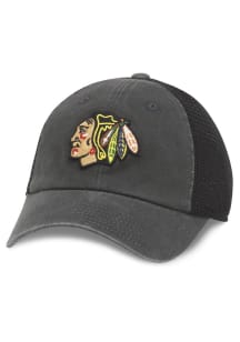 Chicago Blackhawks Raglan Bones Adjustable Hat - Black