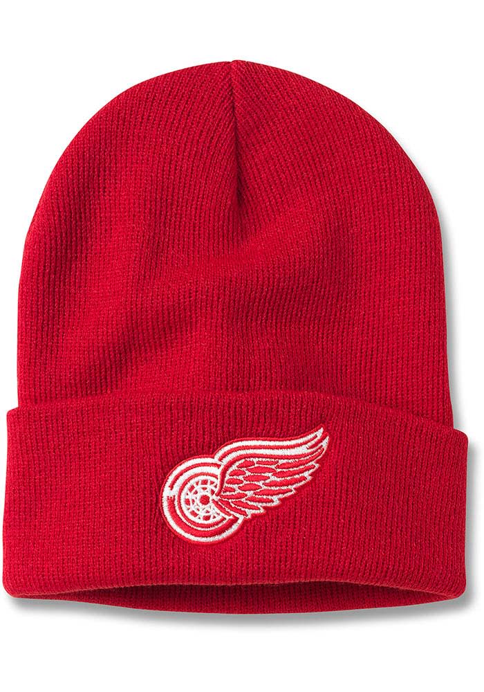 Detroit Red Wings Red Cuffed Mens Knit Hat