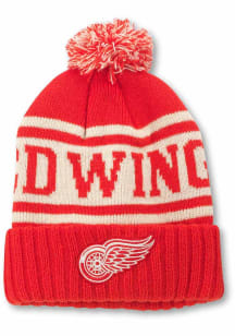 Detroit Red Wings Red Pillow Line Knit Mens Knit Hat