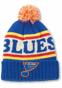 St Louis Blues Blue Pillow Line Knit Mens Knit Hat