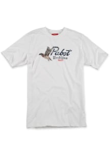 RALLY White Pabst Short Sleeve Fashion T Shirt