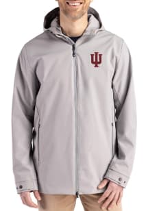 Mens Indiana Hoosiers Grey Cutter and Buck Camano Light Weight Jacket