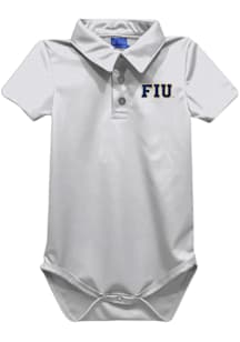 Vive La Fete FIU Panthers Baby White Team Short Sleeve One Piece Polo