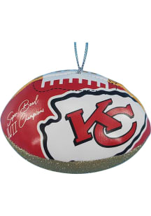 Kansas City Chiefs SB LVII Champs Football Ornament