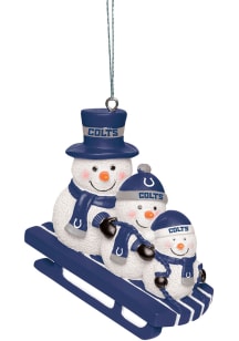 Indianapolis Colts Sledding Snowmen Ornament