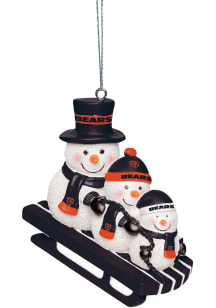 Chicago Bears Sledding Snowmen Ornament