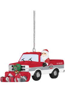 Red Ohio State Buckeyes Snow Plow Ornament