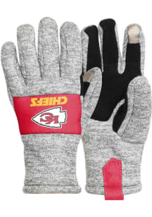 Forever Collectibles Kansas City Chiefs High End Heather Gray Mens Gloves