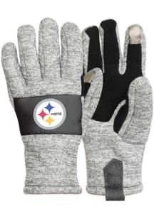 Forever Collectibles Pittsburgh Steelers High End Heather Gray Mens Gloves