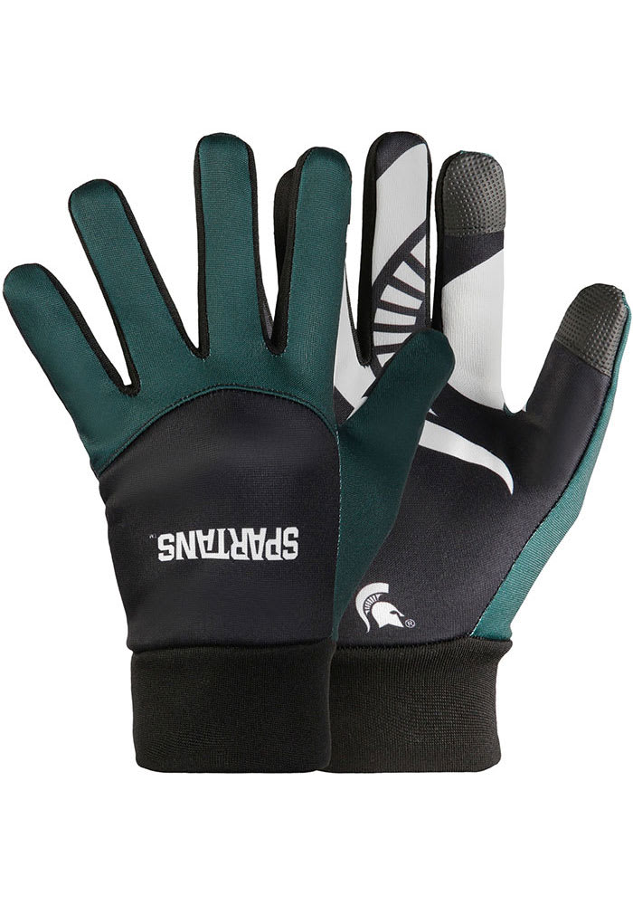 Michigan State Spartans Palm Logo Texting Mens Gloves