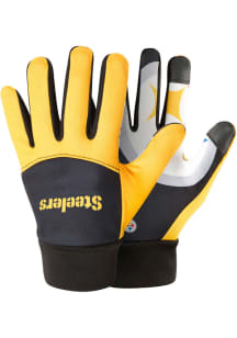 Forever Collectibles Pittsburgh Steelers Palm Logo Texting Mens Gloves