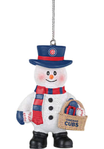 Chicago Cubs Snowman Basket Ornament