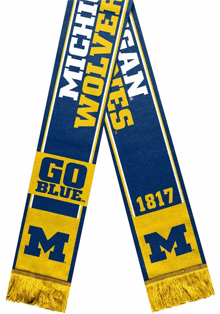 Michigan Wolverines Thematic Navy Blue Scarf