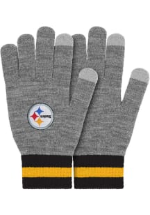 Forever Collectibles Pittsburgh Steelers Gray Big Logo Mens Gloves