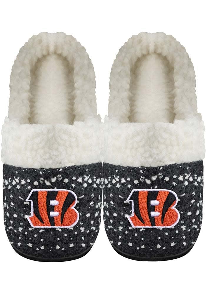 Nfl Cincinnati Bengals black buy orange slippers size large (11-12)