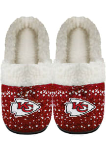 Kansas City Chiefs Toothbrush Yarn Cup Sole Womens Slippers