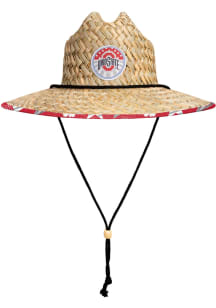 Forever Collectibles Ohio State Buckeyes Brown Americana Straw Mens Bucket Hat