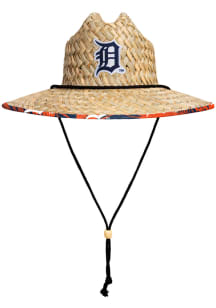 Forever Collectibles Detroit Tigers Brown Floral Straw Mens Bucket Hat