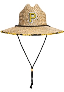 Forever Collectibles Pittsburgh Pirates Brown Floral Straw Mens Bucket Hat