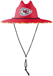 Forever Collectibles Kansas City Chiefs Red Team Color Straw Mens Bucket Hat
