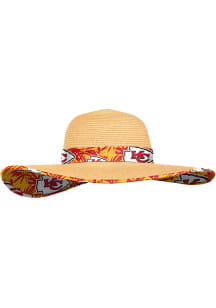 Forever Collectibles Kansas City Chiefs Brown W Floral Straw Mens Bucket Hat