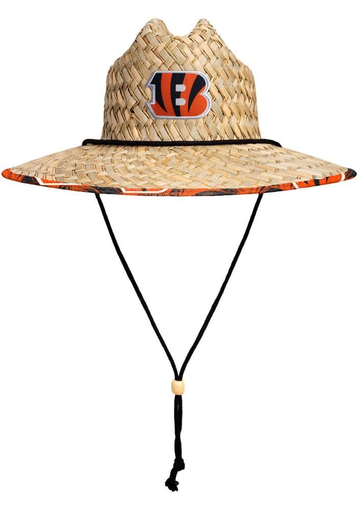 Forever Collectibles Cincinnati Bengals Brown Floral Straw Mens Bucket Hat