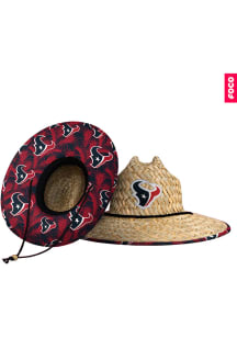 Forever Collectibles Houston Texans Brown Floral Straw Mens Bucket Hat