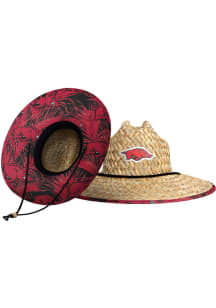 Forever Collectibles Arkansas Razorbacks Brown Floral Straw Mens Bucket Hat