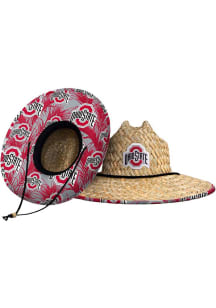 Forever Collectibles Ohio State Buckeyes Brown Floral Straw Mens Bucket Hat