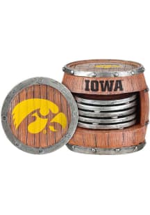 Iowa Hawkeyes 5 Pack Barrel Coaster Set Coaster