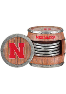 Nebraska Cornhuskers 5 Pack Barrel Coaster Set Coaster