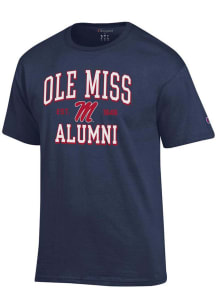 Champion Ole Miss Rebels Navy Blue Est Alumni Jersey Short Sleeve T Shirt