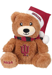 White Indiana Hoosiers 8&quot; brown bear Decor