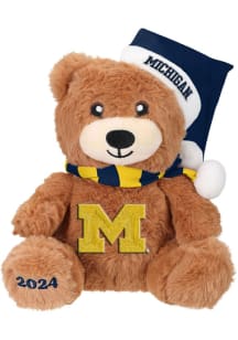 Yellow Michigan Wolverines 8&quot; brown bear Decor