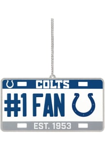 Indianapolis Colts license plate Ornament - Blue