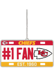 Kansas City Chiefs license plate Ornament