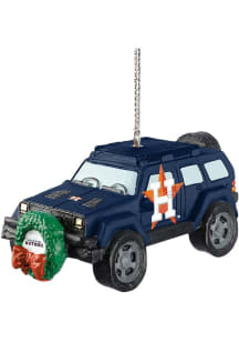 Houston Astros jeep with wreath Ornament