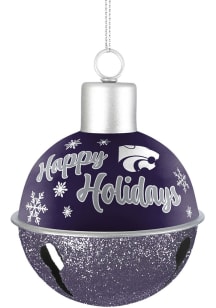 Purple K-State Wildcats oversized bell Ornament