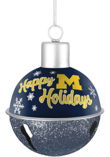 Yellow Michigan Wolverines oversized bell Ornament