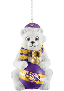 LSU Tigers sitting polar bear Ornament