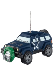 Dallas Cowboys jeep with wreath Ornament