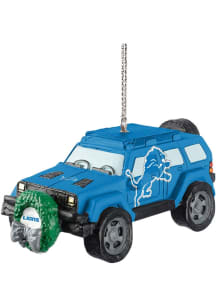 Detroit Lions jeep with wreath Ornament