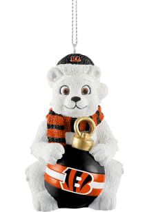 Cincinnati Bengals sitting polar bear Ornament